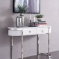 131 Hallway Console Table in White & Silver by ESF