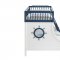 Farah Bunk Bed BD00493 in White & Navy by Acme