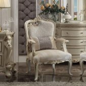 Picardy Chair 56883/56884 in Antique Pearl Fabric by Acme