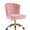 Moyle Office Chair OF00116 in Rose Quartz Velvet by Acme