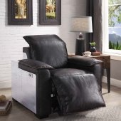 Nernoss Power Recliner 59943 in Dark Brown Leather by Acme