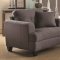 Samuel Sofa & Loveseat Set in Charcoal Fabric 505175 by Coaster
