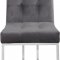 Alexis Dining Chair 731 Set of 2 Grey Velvet Fabric by Meridian