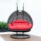 Wicker Hanging Double Egg Swing Chair ESCCH-57R by LeisureMod