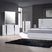 Matissee Bedroom Silver J&M w/Optional Palermo White Casegoods