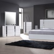 Matissee Bedroom Silver J&M w/Optional Palermo White Casegoods