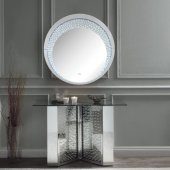 Nysa Console Table & Mirror Set 90510 in Mirror by Acme