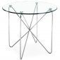 Contemporary Artistic Dining Table with Solid Steel Tube Base