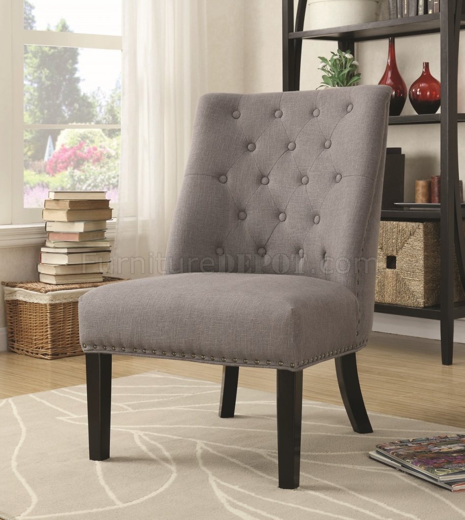 902923 Accent Chair Set of 2 in Grey Fabric by Coaster