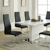 Nameth Dining Set 5Pc 102310 by Coaster w/Black Chairs