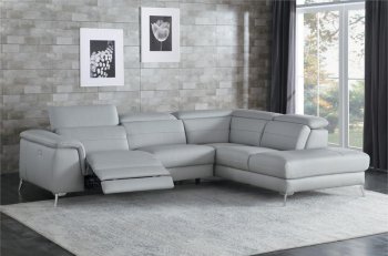Cinque Power Recliner Sectional 8256GY - Light Gray -Homelegance [HESS-8256GY-Cinque Gray]