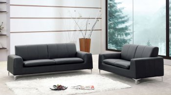 Black or White Leather Contemporary Sofa [JMS-Tribeca]