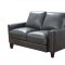 Chino Sofa & Loveseat Set in Gray by Leather Italia w/Options