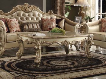 Vendome II Coffee Table 83120 in Gold Patina by Acme w/Options [AMCT-83120 Vendome II]