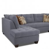 Barton Sectional Sofa K39400 in Blue Grey Fabric by Klaussner