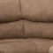 Camel Microfiber Reclining Sectional Sofa w/Throw Pillows