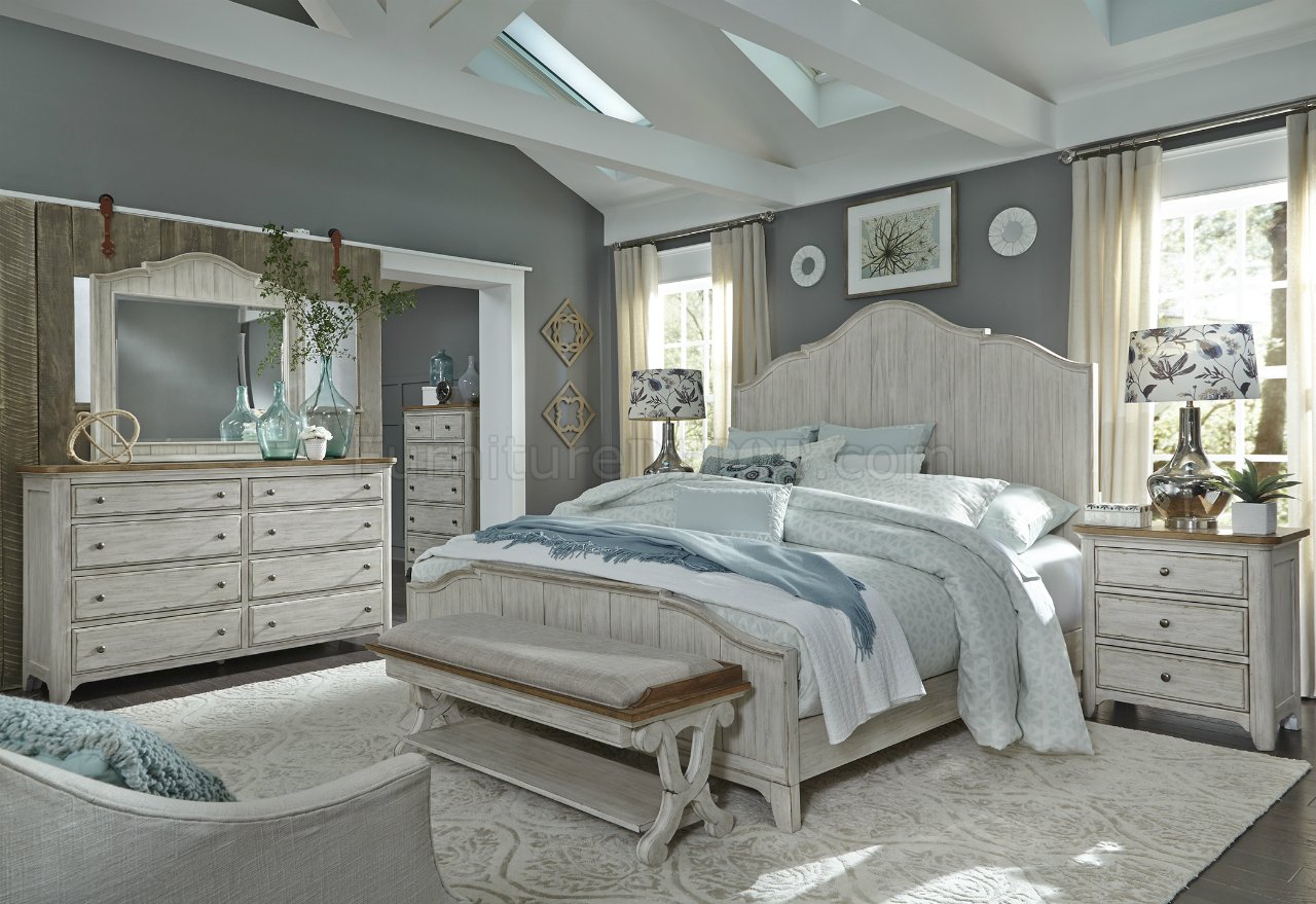 Farmhouse Reimagined Bedroom 652-BR-QPB 5Pc Set White by ...
