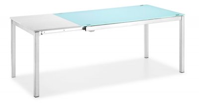 Glass Top Dining Table with Extension