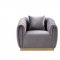 Elchanon Sofa 55670 in Gray Velvet & Gold by Acme w/Options