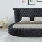 LCL-B04 Upholstered Bed in Black Velvet