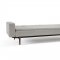 Dublexo Sofa Bed in Natural by Innovation w/Arms & Dark Wood Leg