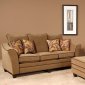 Walnut Fabric Modern Sofa & Chair Set w/Options