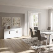 Carrara Dining Table in White High Gloss by ESF w/Options