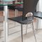 Triangle Glass Top Modern Dining Table w/Optional Black Chairs