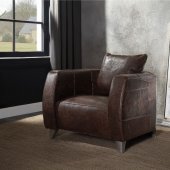 Kalona Accent Chair 59717 in Chocolate Leather by Acme