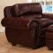 Brown Bonded Leather Contemporary Sofa & Loveseat Set w/Options