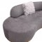 Moon Sectional Sofa in Dark Gray Fabric by J&M w/Optional Chair