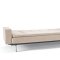 Dublexo Sofa Bed in Natural by Innovation w/Arms & Steel Legs