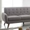 Essick Sectional Sofa 52765 in Light Gray Linen Fabric by Acme