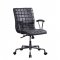 Barack Office Chair 92557 in Black Top Grain Leather by Acme