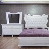 Tesla Bedroom Set 5Pc in White by FDF