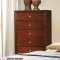 Ilana Bedroom 24590 5Pc Set in Brown Cherry by Acme w/Options