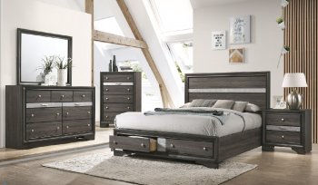 Naima 5Pc Bedroom Set 25970Q in Gray w/Options [AMBS-25970-Naima]