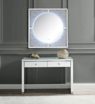 Noralie Console Table & Mirror Set 90507 in Mirror by Acme [AMCT-90507-Noralie]