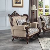 Ragnar Chair LV01124 in Light Brown Linen by Acme w/Options