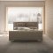 Evergreen Upholstered Bed in Light Taupe Fabric by J&M
