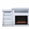Noralie Electric Fireplace 90655 in Mirrored by Acme