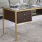 Yumia Office Desk 92785 in Gold by Acme w/Options
