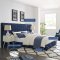 Sierra Upholstered Platform Queen Bed in Azure Fabric by Modway