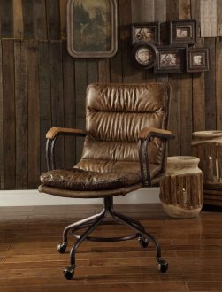 Harith Office Chair 92416 in Whiskey Top Grain Leather by Acme