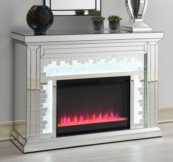 991048 Electric Fireplace in Mirror by Coaster