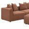 Jennifer Sectional Sofa 551591 in Terracotta Fabric by Coaster