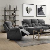 Kalen Motion Sofa 55440 in Gray Chenille by Acme w/Options