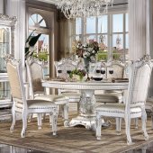 Vendome Dining Table DN01222 in Antique Pearl by Acme w/Options