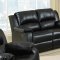 7261 Power Reclining Sofa in Black Bonded Leather w/Options