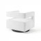 Booth Swivel Accent Chair in White Velvet by Modway